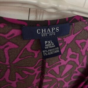 Chaps surplice Patterned Midi Dress